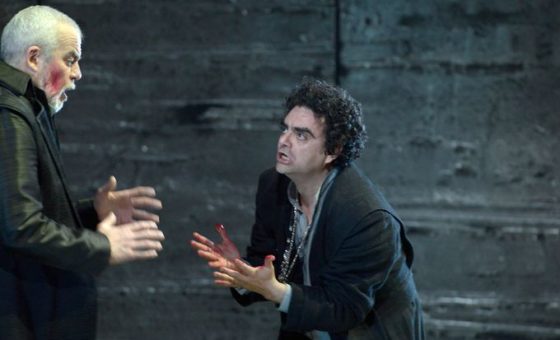 Don Carlo Giacomo Prestia as Filippo II Berlino 2015- with Rolando Villazon, tenor