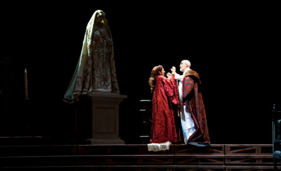 Don Carlo- Giacomo Prestia as Filippo II with the soprano - Modena 2012